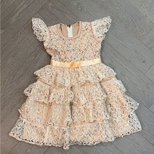 Custom Italian Lace Flower Girl Dress – Size 5T